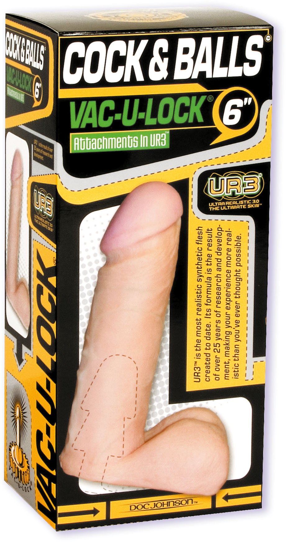 Vac-u-Lock UR3 6" Cyber Cock